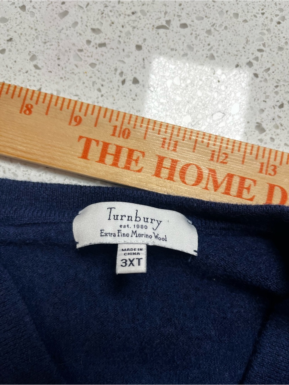 Talbots Navy V-Neck Men's Sweater - Picture 4 of 9